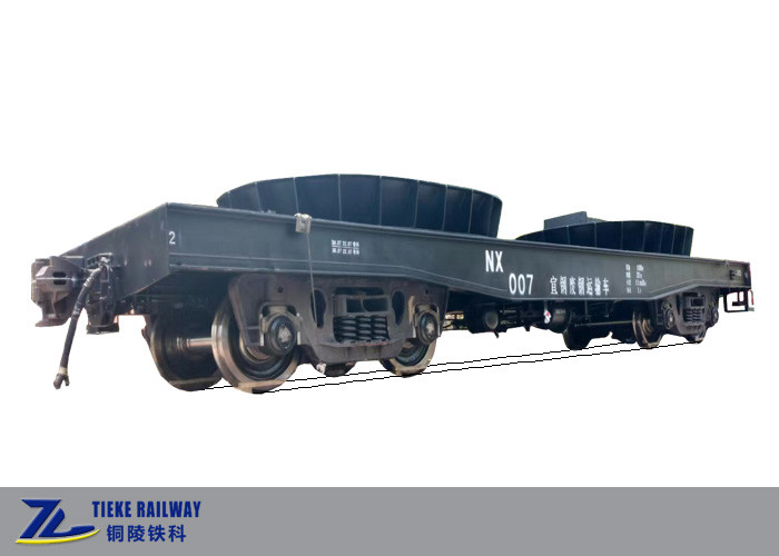 100T Schwerlastwagen Stahlschlackentransportschienenwagen Stahlwerksschienenwagen