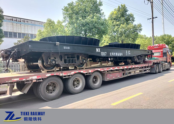 100T Schwerlastwagen Stahlschlackentransportschienenwagen Stahlwerksschienenwagen