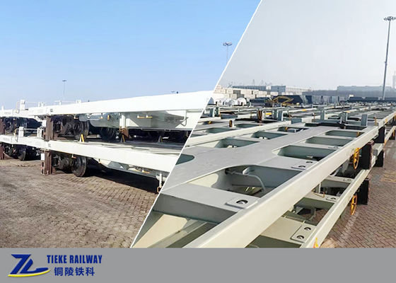 1000 mm Bahnspur Container Flachwagen Lohnlast 55 Tonnen AAR Luftbremswagen