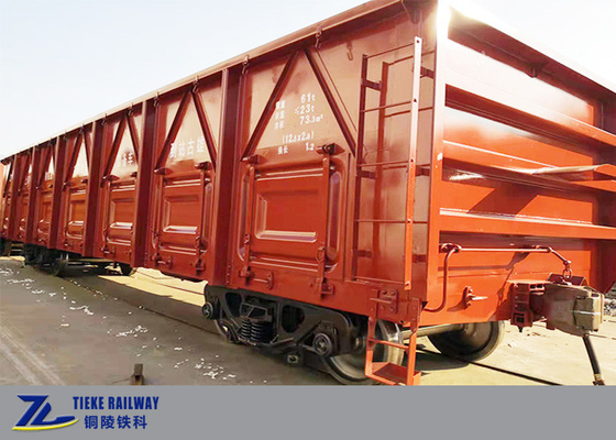 der Eisenbahn-80km/h Waggon offener Lastwagen-hoher mit Seiten versehener des Lastwagen-60t